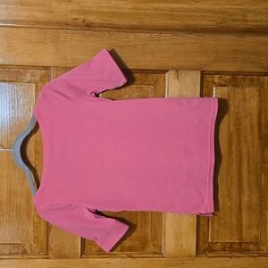 Lauren Ralph Lauren Bright Pink Short Sleeve Boatneck Tee